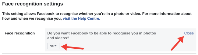 Disable Face Recognition on Facebook