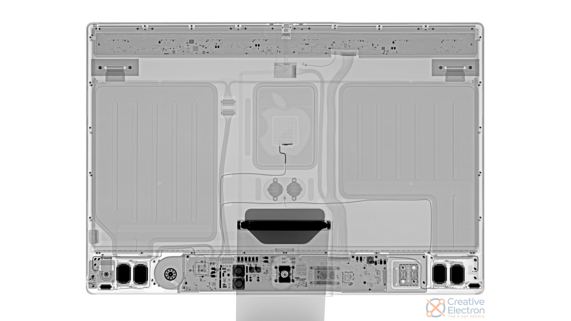 An x-ray of the M1 iMac.