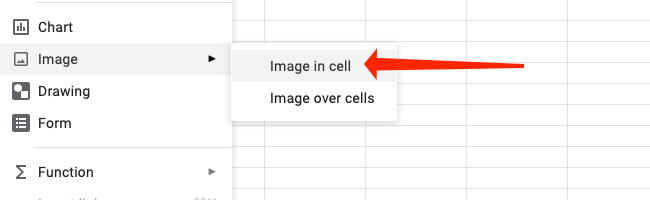 Click "Image in Cell" after you go to Insert > Image in Google Sheets.