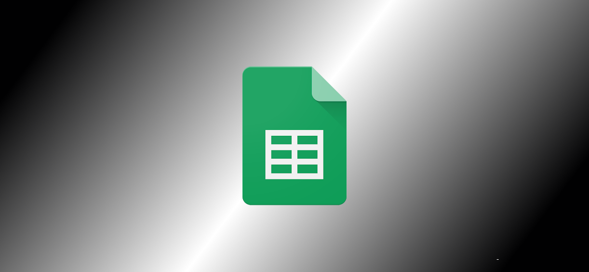 Google Sheets logo with a black-and-white gradient