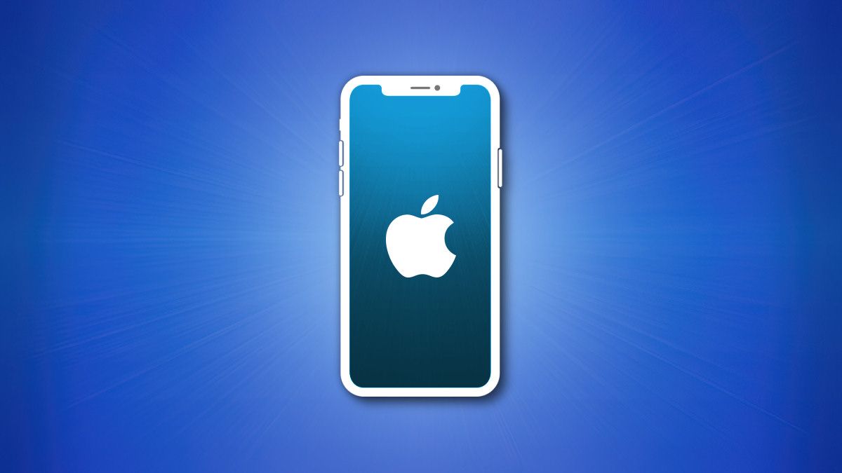 iPhone outline with teal screen on a blue background hero