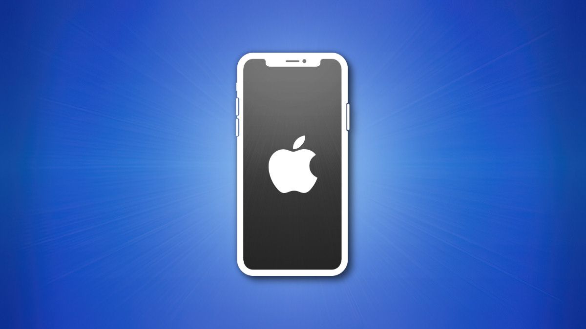 iPhone outline with grey screen on a blue background hero