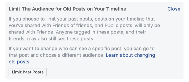 Limit Public Posts on Facebook