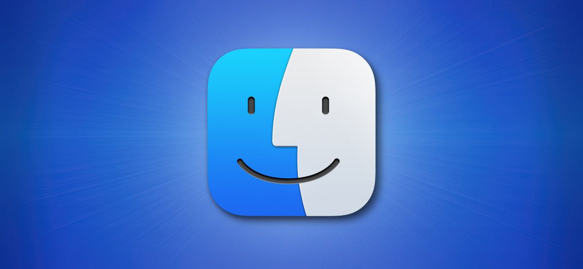 The Apple Macintosh Finder Icon on a Blue Background Hero