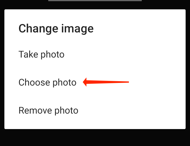 Tap Choose photo to select a Spotify playlist cover image from your Android phone's photo library