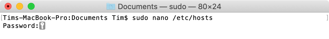 sudo macOS Terminal Command