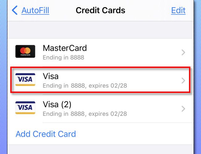 How to View Saved Credit Card Numbers in Safari on iPhone and iPad