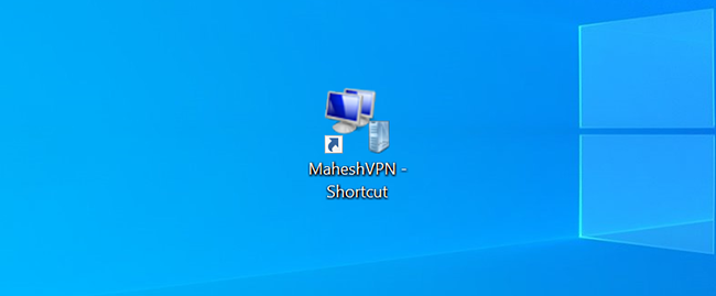 A VPN shortcut on a Windows 10 desktop.
