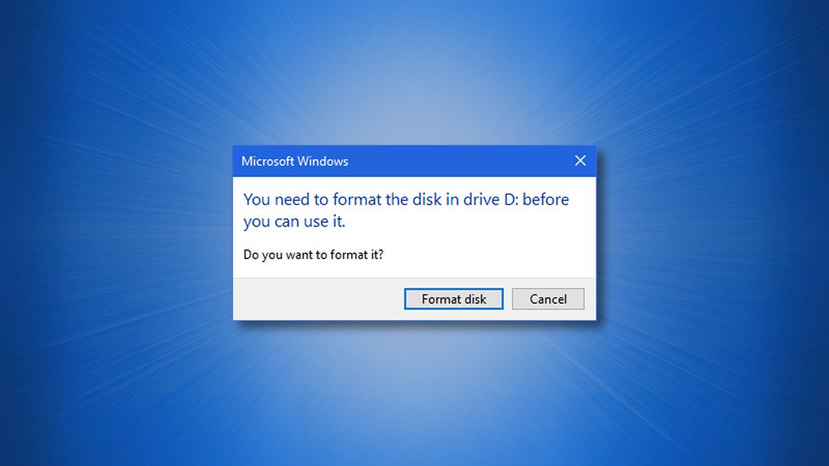 The Windows 10 Format Drive Dialog