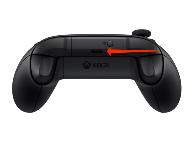 The USB Type-C port on an Xbox Wireless Controller