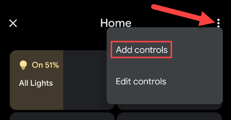 Open the menu and "Add Controls."