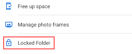 Select "Locked Folder."
