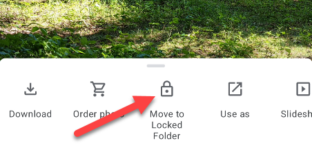 Then select &quot;Move to Locked Folder.&quot;