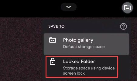 Select "Locked Folder" from the menu.