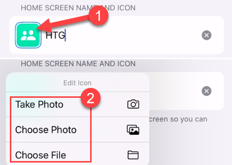 Then select the icon to choose a photo.