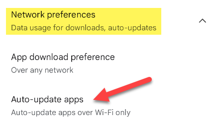 Select "Auto-Update Apps."