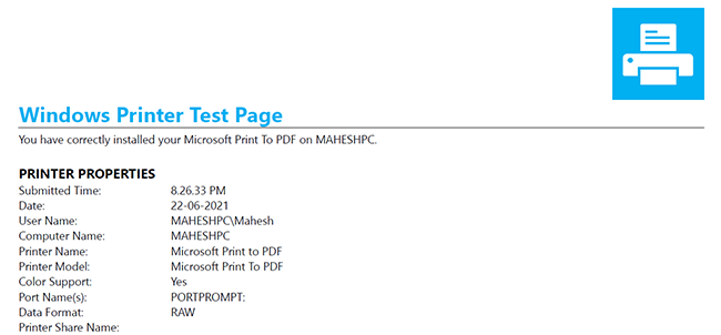 How to Print a Test Page in Windows 10