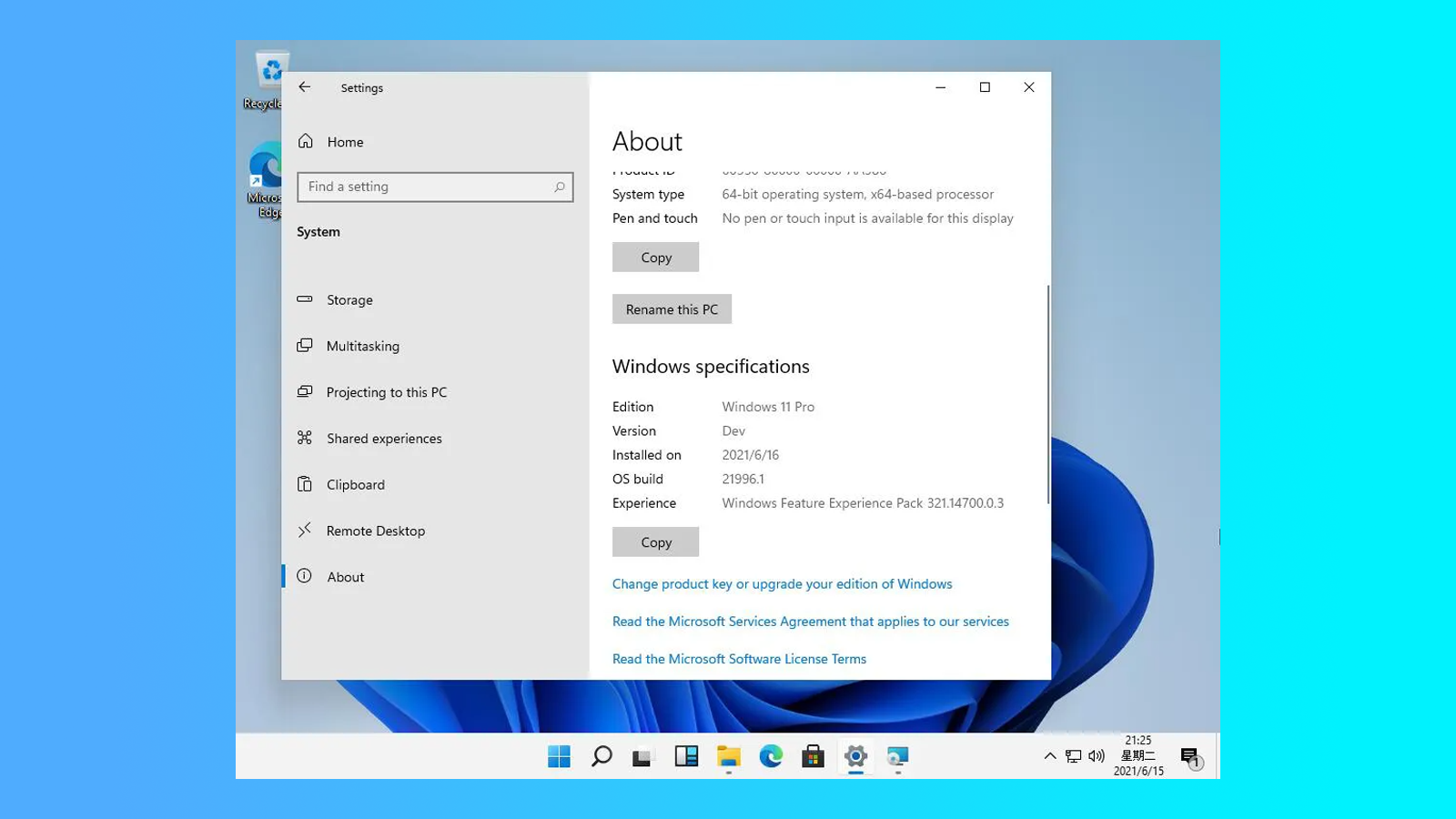 Photo leak of Windows 11 menus