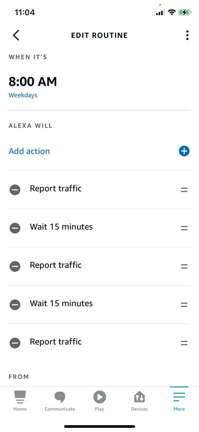 Report traffic actions