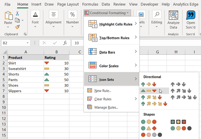 How to Use Icon Sets to Represent Values in Microsoft Excel