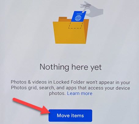"Move Items" to Locked Folder.