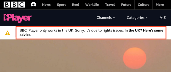 BBC iPlayer Error