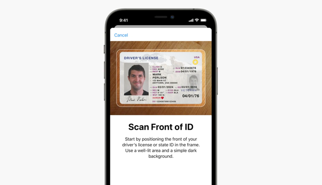 Apple Wallet Scan ID