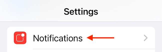 In the "Settings" app, go to the "Notifications" section.