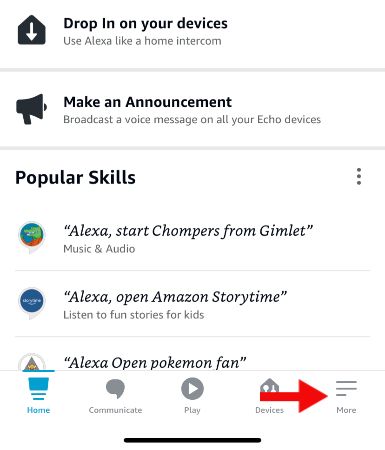 alexa app home page