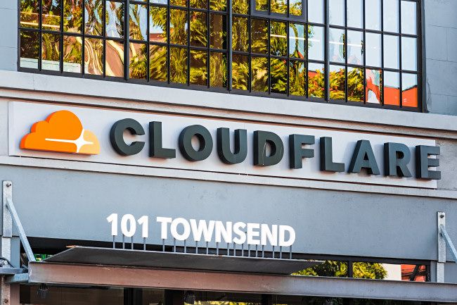 Cloudflare's office front.