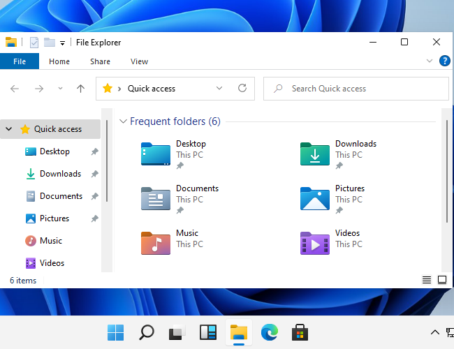 File Explorer open in Windows 11