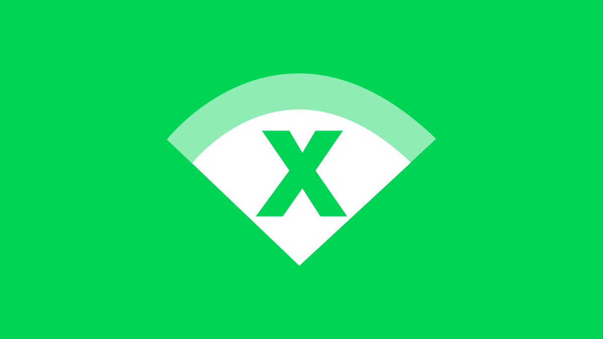 Wi-Fi logo with X