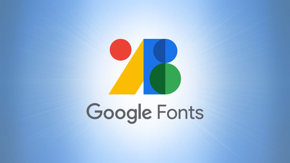 Google Fonts Logo on Blue Background