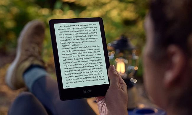 Kindle Paperwhite with warm screen.