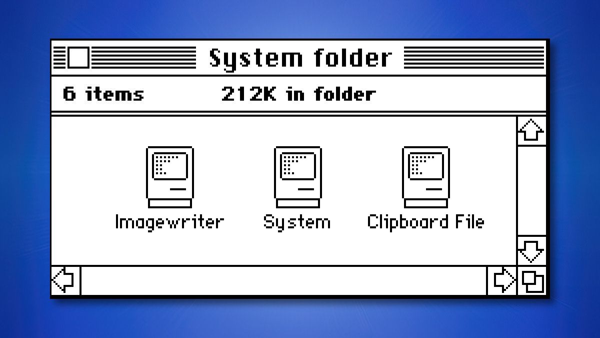 The System Folder from Mac System 1.0 in 1984