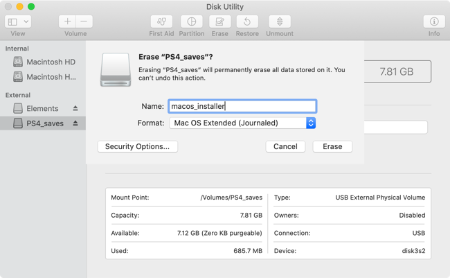 Prepare USB for macOS Installer