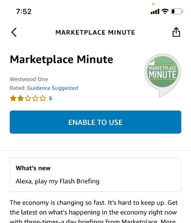 marketplace minute screen