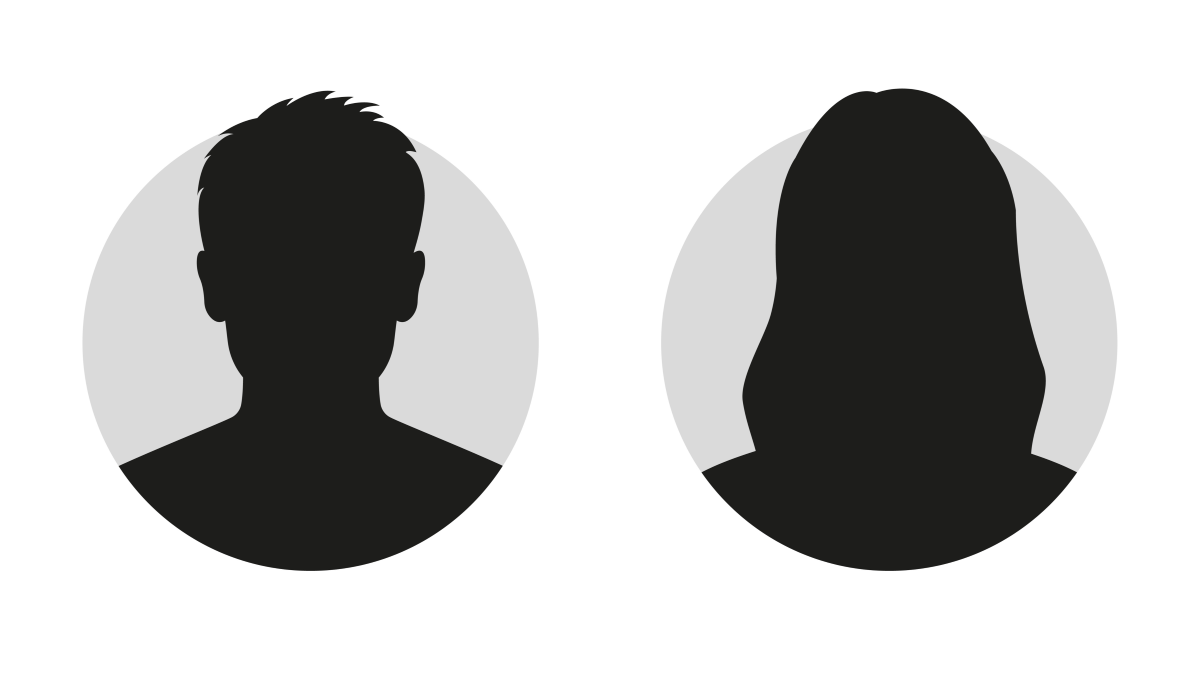 Silhouettes of two unknown people.