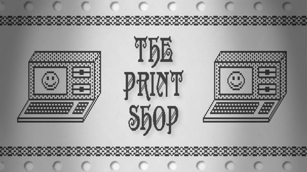 The Print Shop Logo on Tractor Feed Paper