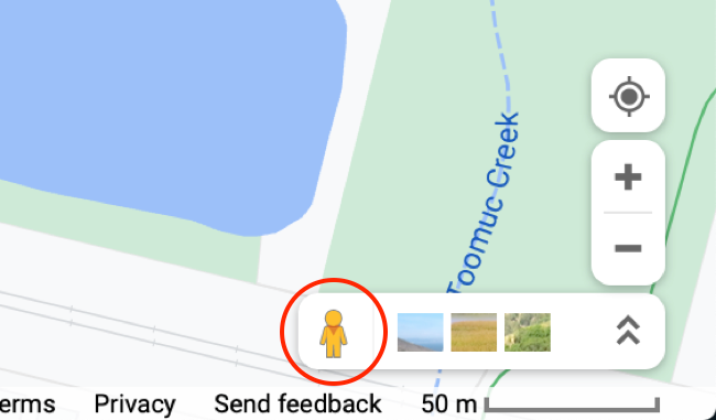 Google Street View Click and Drag Button