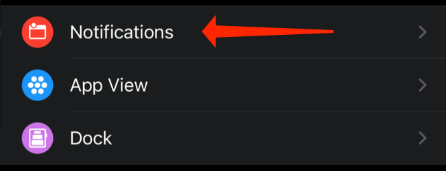 Tap “Notifications” in the Watch app on iPhone to access Apple Watch notification settings.