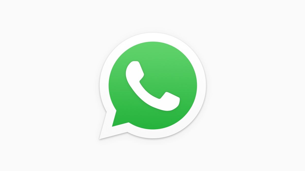 WhatsApp logo on white background.