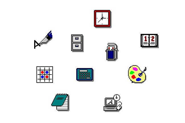 A selection of icons from Windows 3.0.