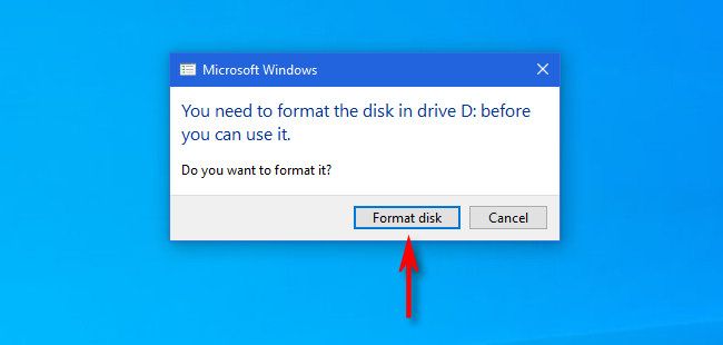 Click "Format Disk."