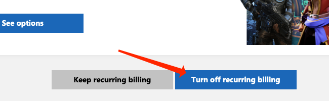 Select “Turn Off Recurring Billing