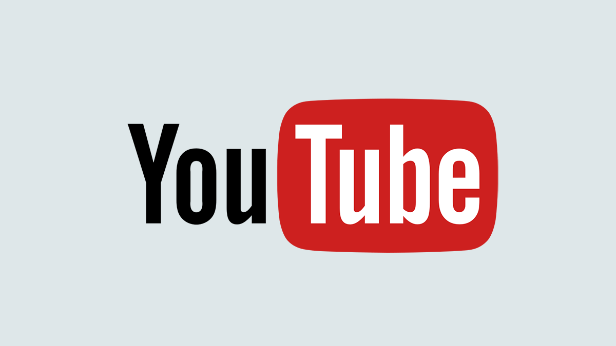 YouTube logo on a solid background color