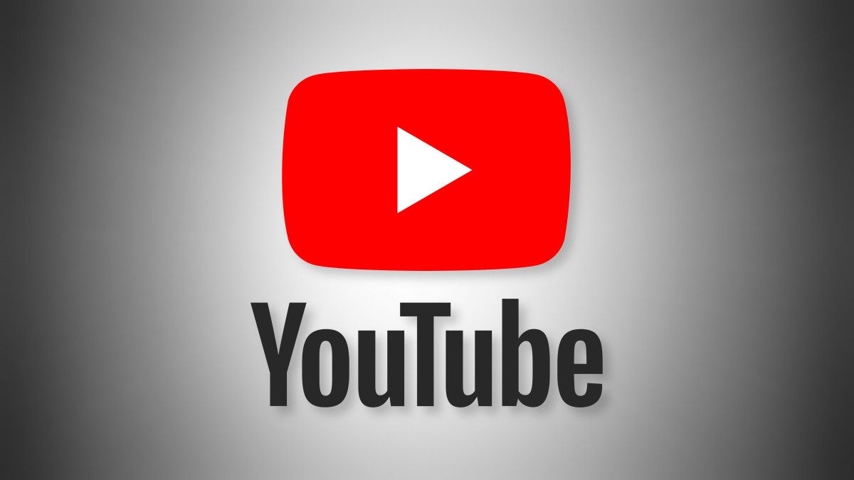 YouTube Logo on grey background