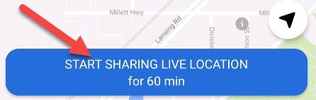 Simply tap "Start Sharing Live Location."