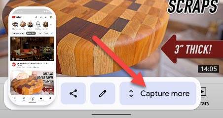 Next, tap &quot;Capture More&quot; from the image preview menu.