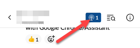 Tap the antenna icon---which will be blue to signify a Huddle is happening---in the mobile app.